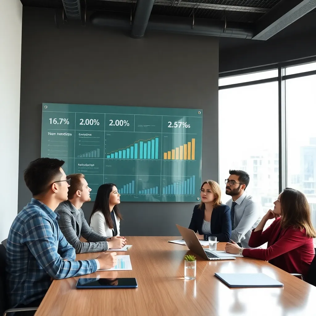 Коллеги пожимают руки после успешного завершения проекта в офисе