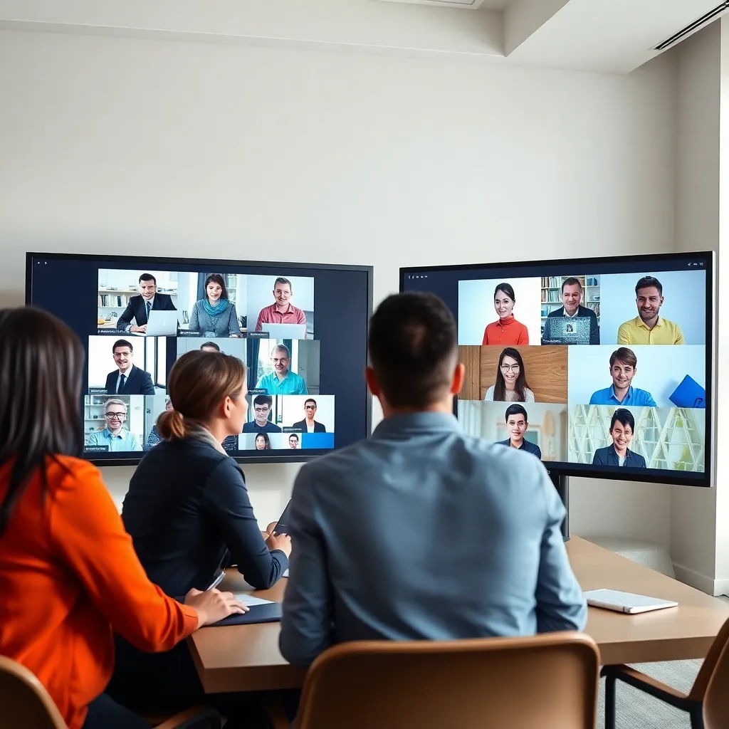 Команда использует цифровые инструменты для удаленного сотрудничества в офисе в Алматы