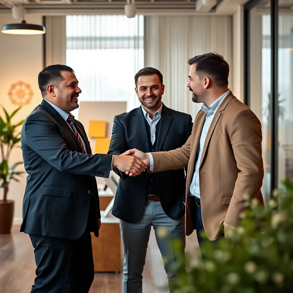 Многонациональная команда работает вместе в офисе