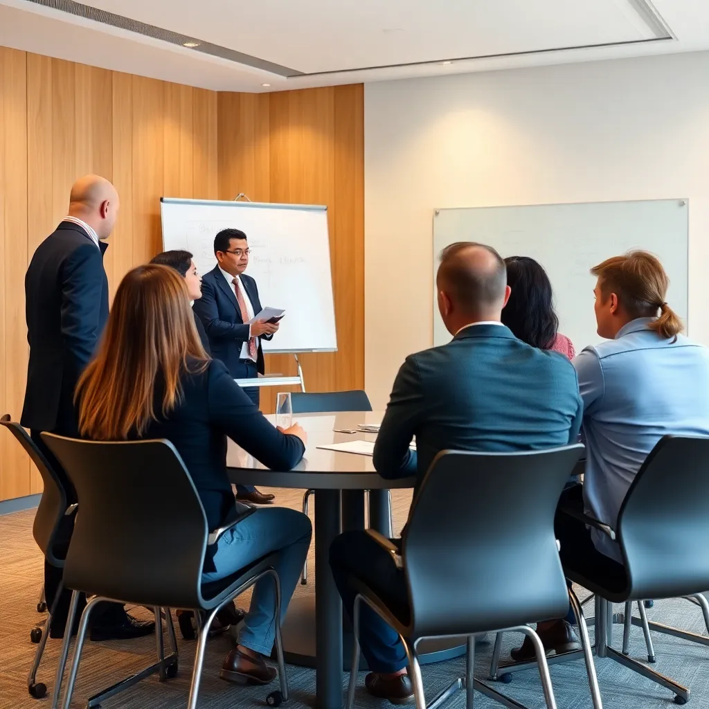 Лидер проводит стратегическую сессию с казахстанской командой