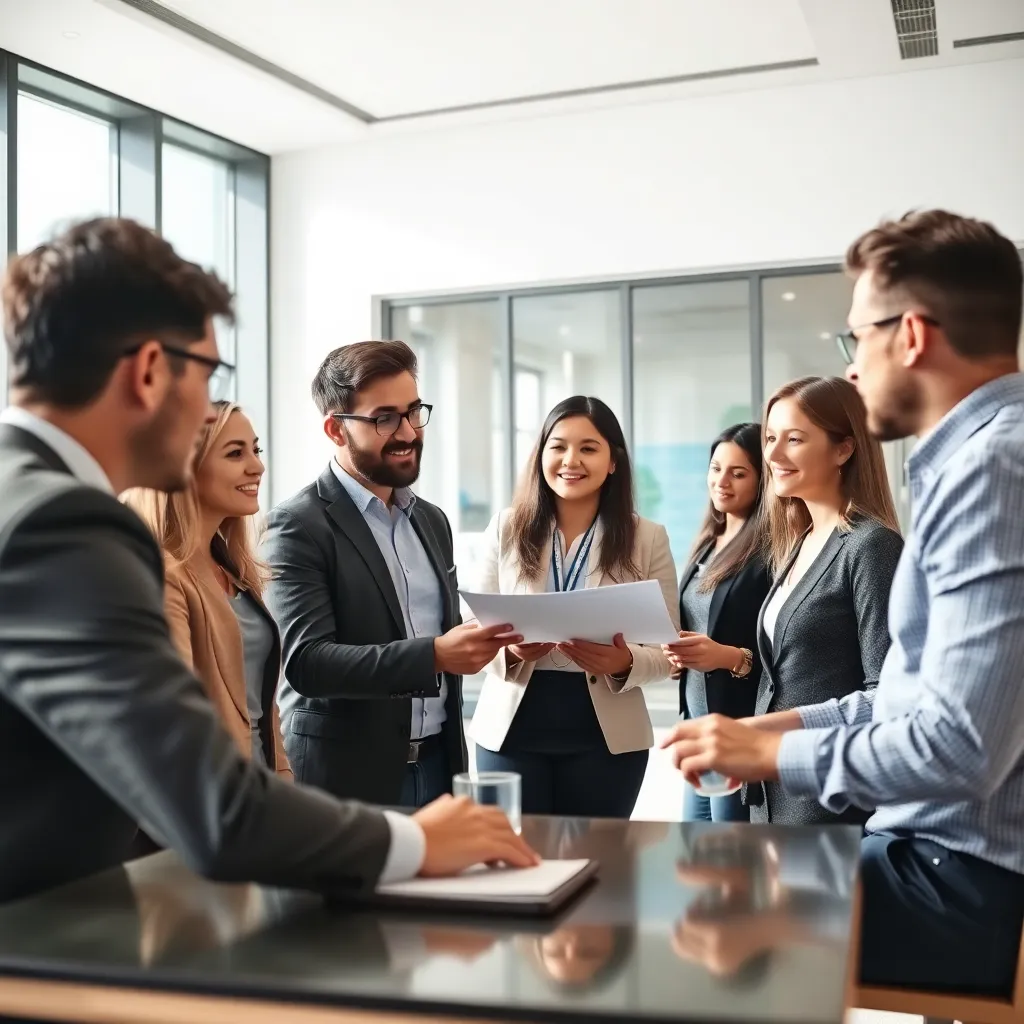 Многонациональная команда в офисе в Казахстане